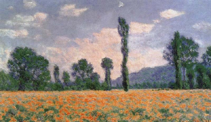 Claude Monet Poppy Field at Giverny Norge oil painting art